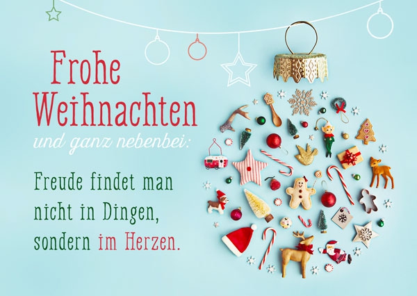Postkarte - Frohe Weihnachten - Freude Postkarte - Frohe Weihnachten - Freude