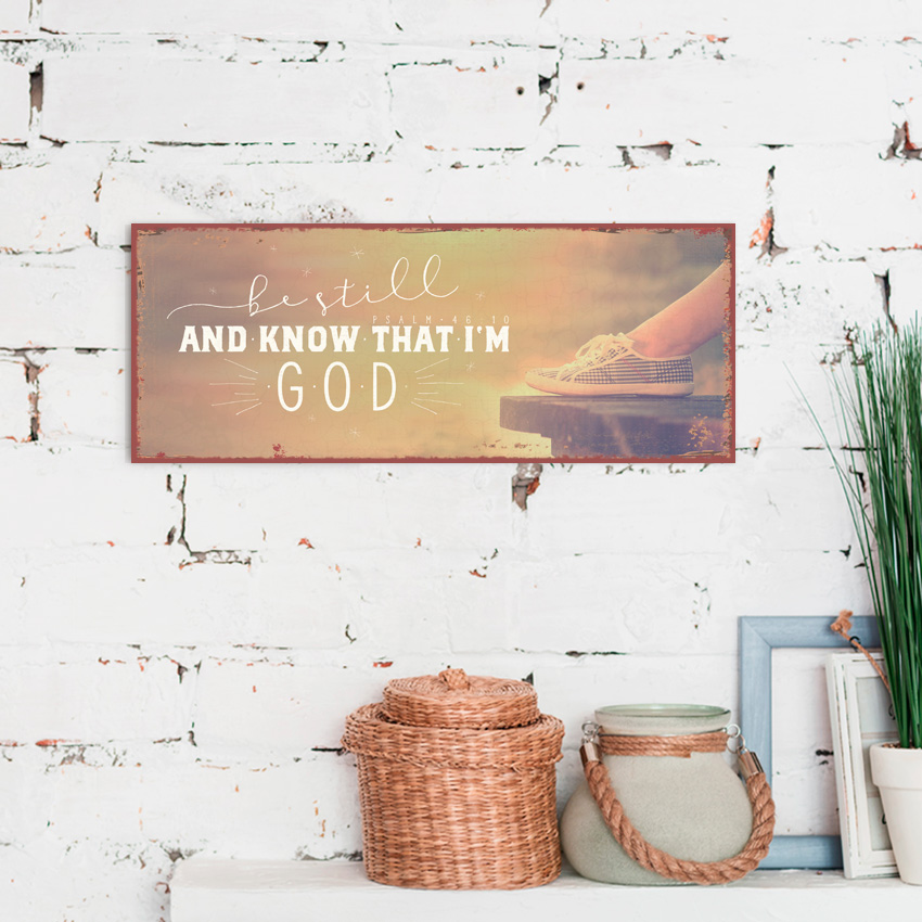 Metallschild lang - Be still Metallschild lang - Be still