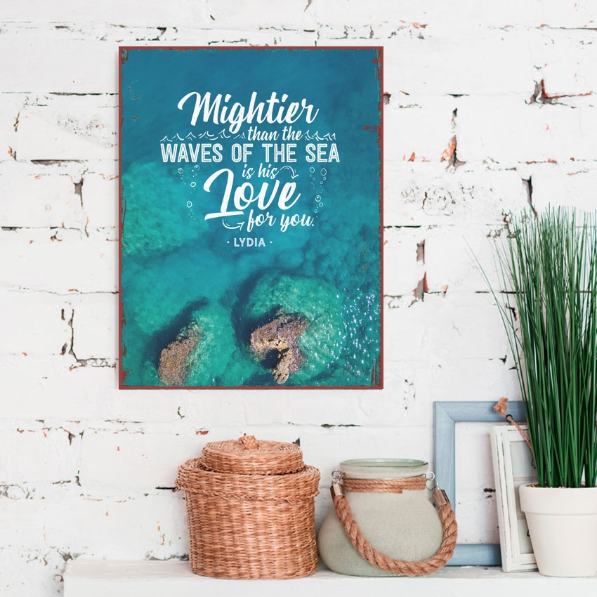 Persönliches Metallschild groß - Mightier Persönliches Metallschild groß - Mightier