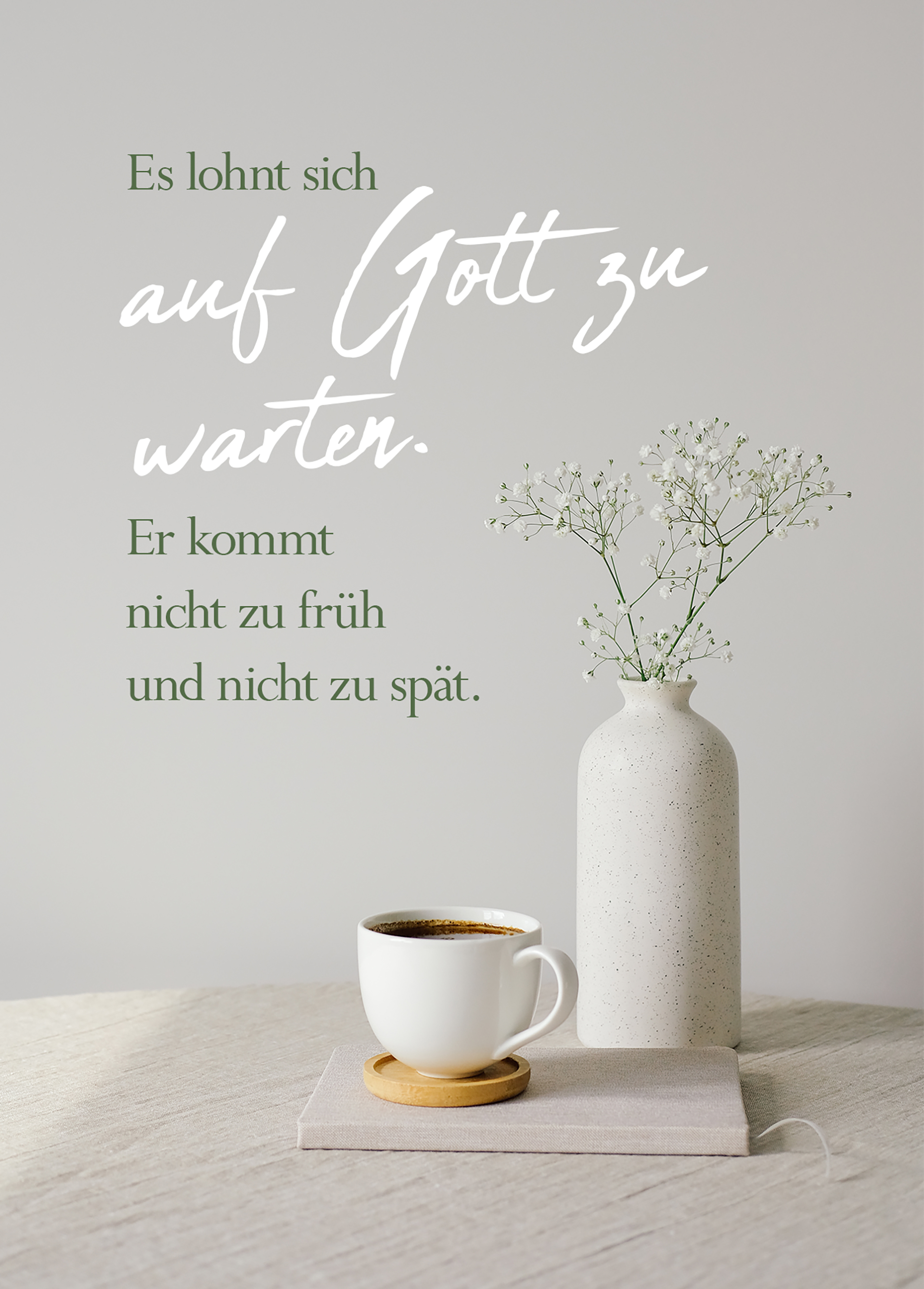 Postkarte - Auf Gott zu warten