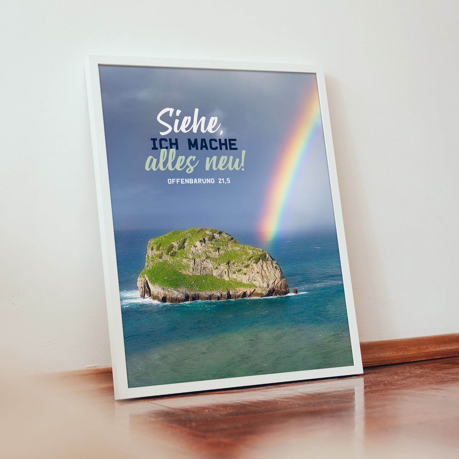 Poster - Jahreslosung 2026 - Regenbogen Poster - Jahreslosung 2026 - Regenbogen