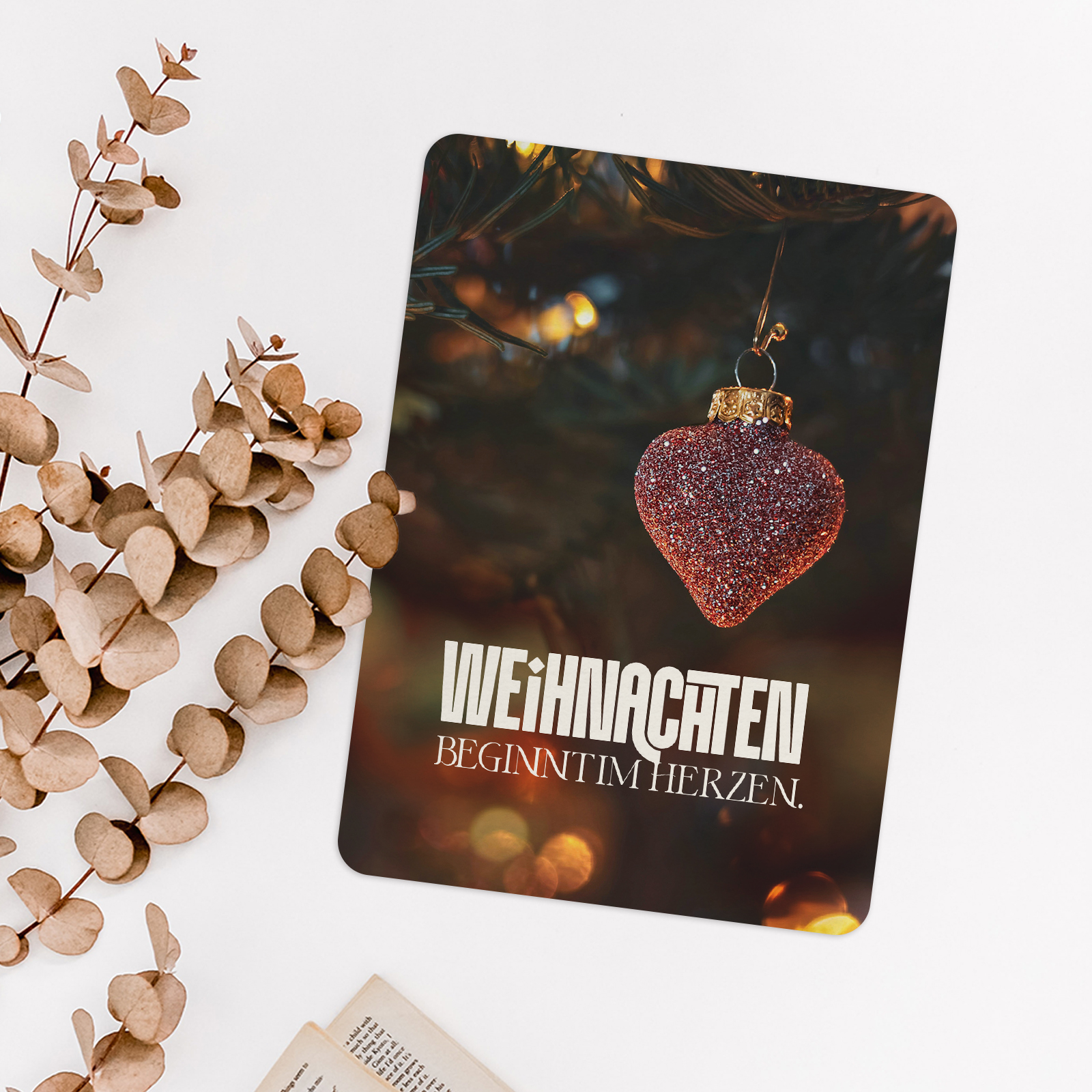 XL-Postkarte - Weihnachten beginnt im Herzen