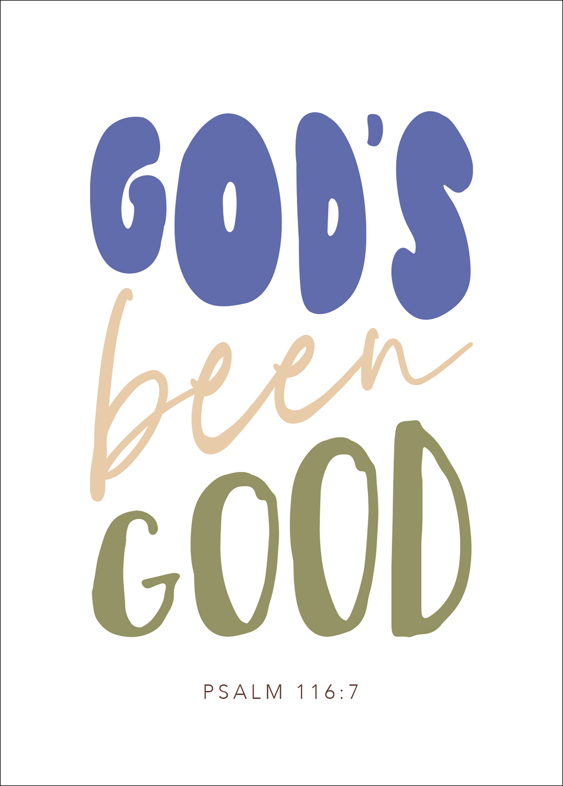 Postkarte - God`s been good