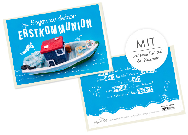 Faltkarte - Segen zu deiner Erstkommunion (Boot) Faltkarte - Segen zu deiner Erstkommunion (Boot)