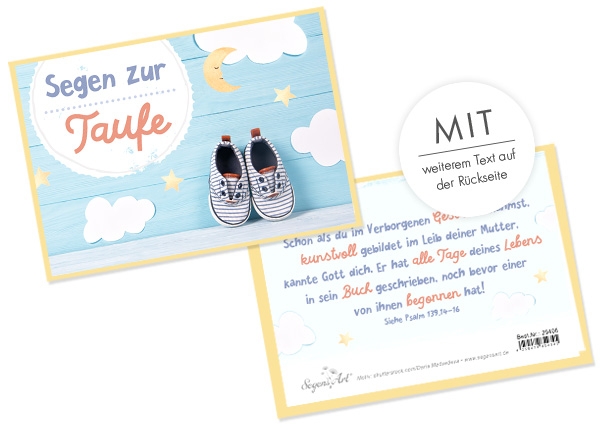 Faltkarte - Segen zur Taufe - Tage deines Lebens Faltkarte - Segen zur Taufe - Tage deines Lebens