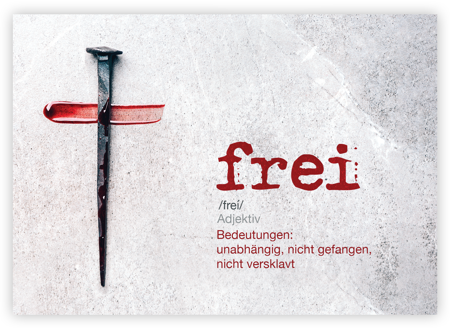 Postkarte – frei Postkarte - Freiheit