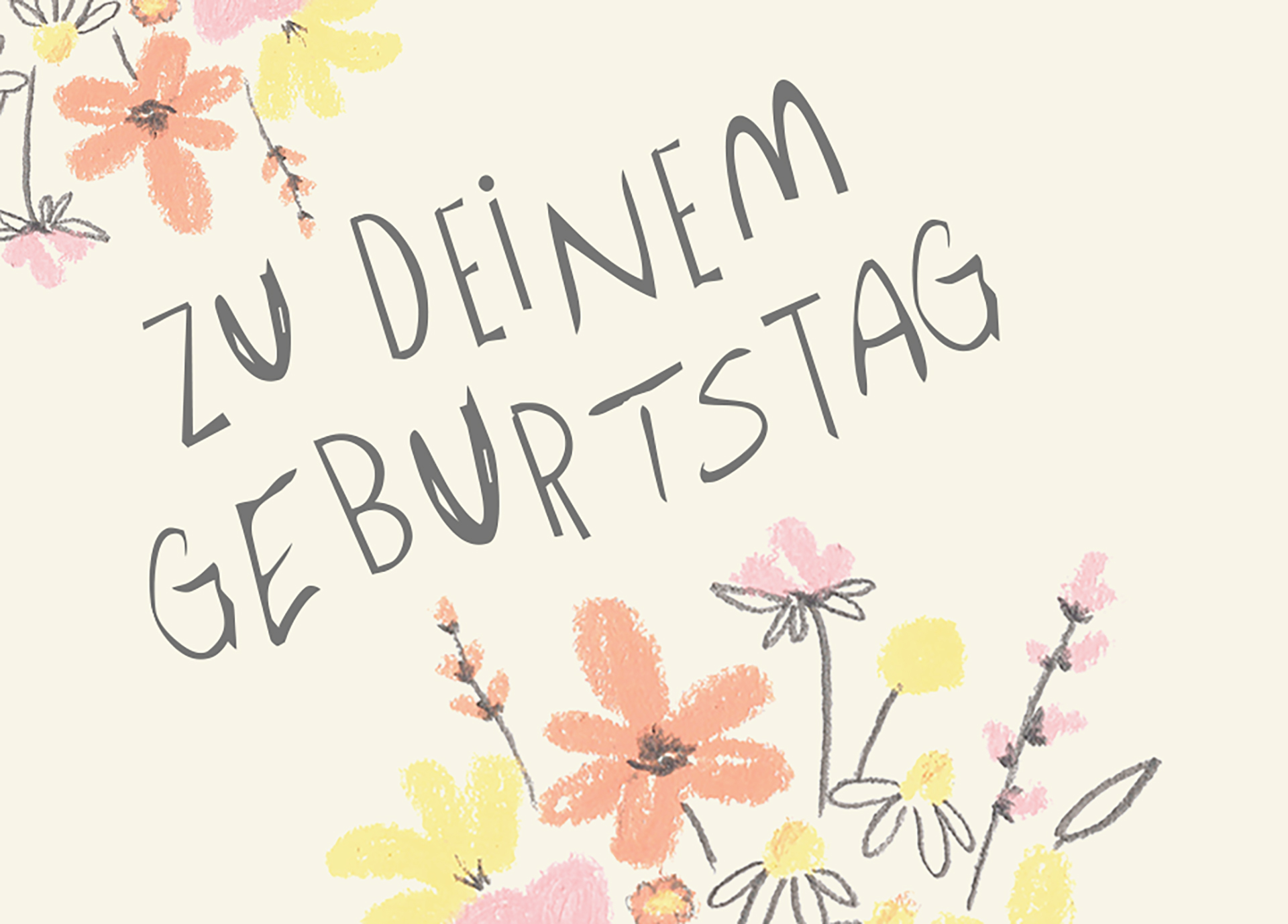 Mini - Zu deinem Geburtstag (Blumen)