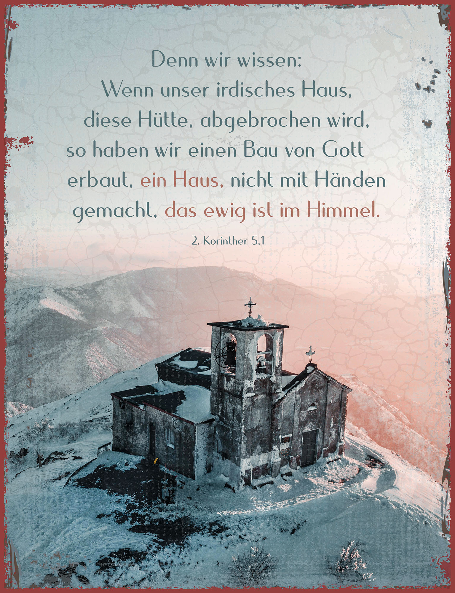 Metallschild groß – Ewiges Haus im Himmel Metallschild groß - Ewiges Haus im Himmel