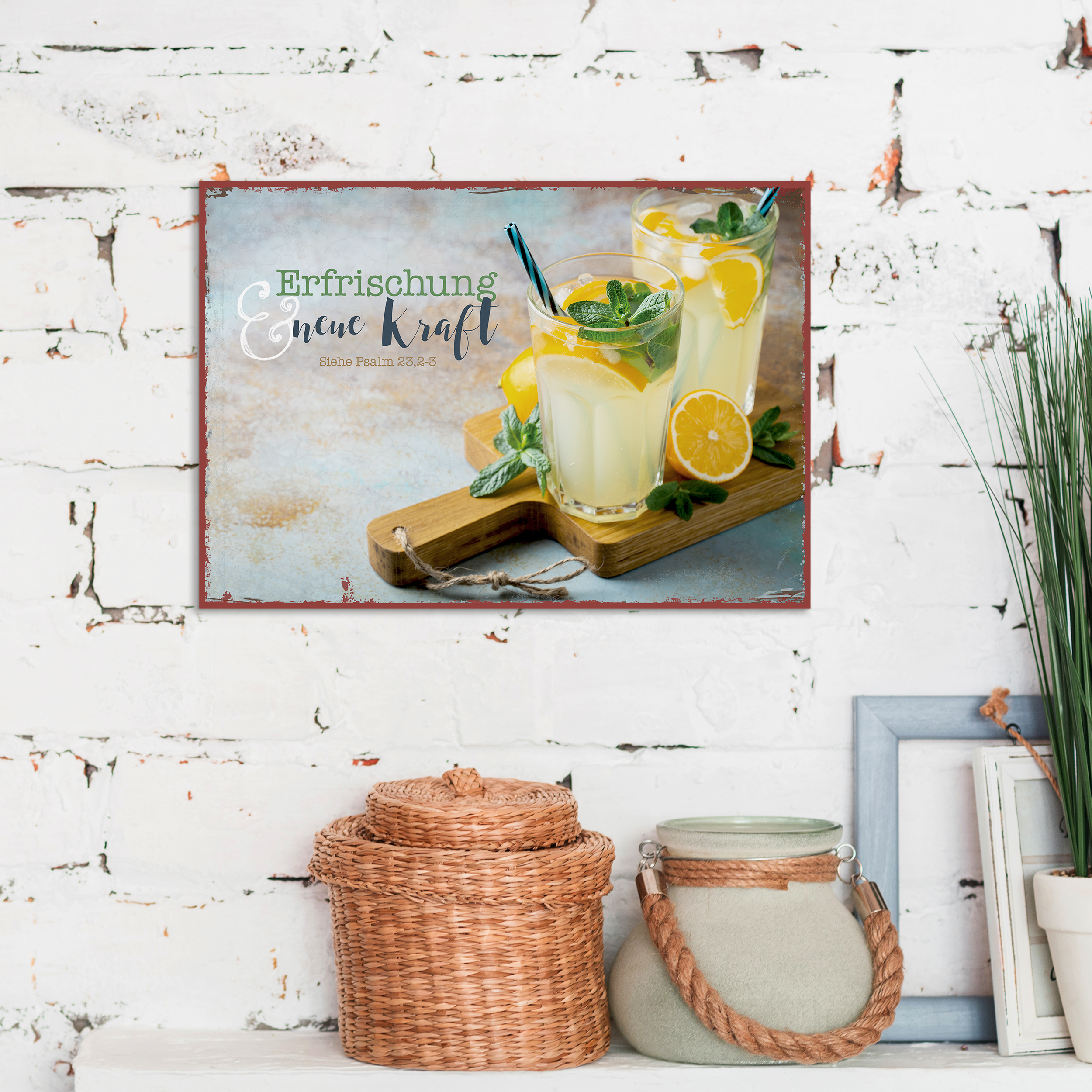 Metallschild klein - Erfrischung Metallschild klein - Erfrischung