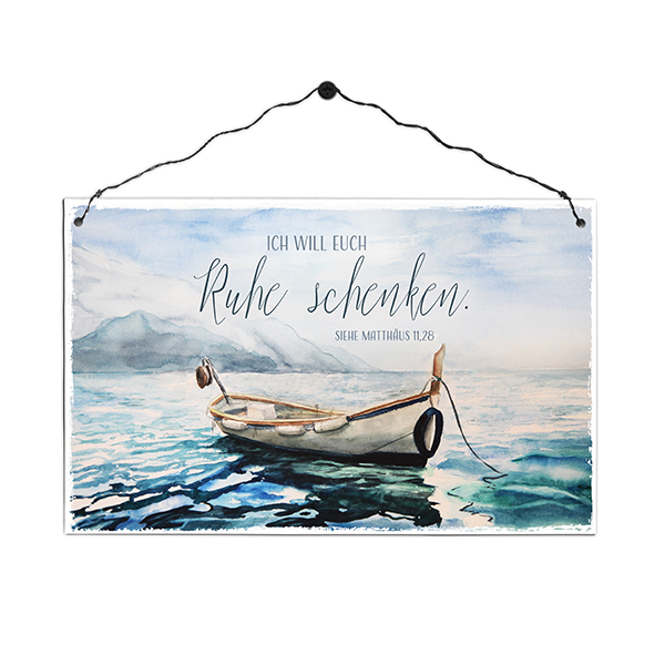 Holzschild groß - Ruhe schenken