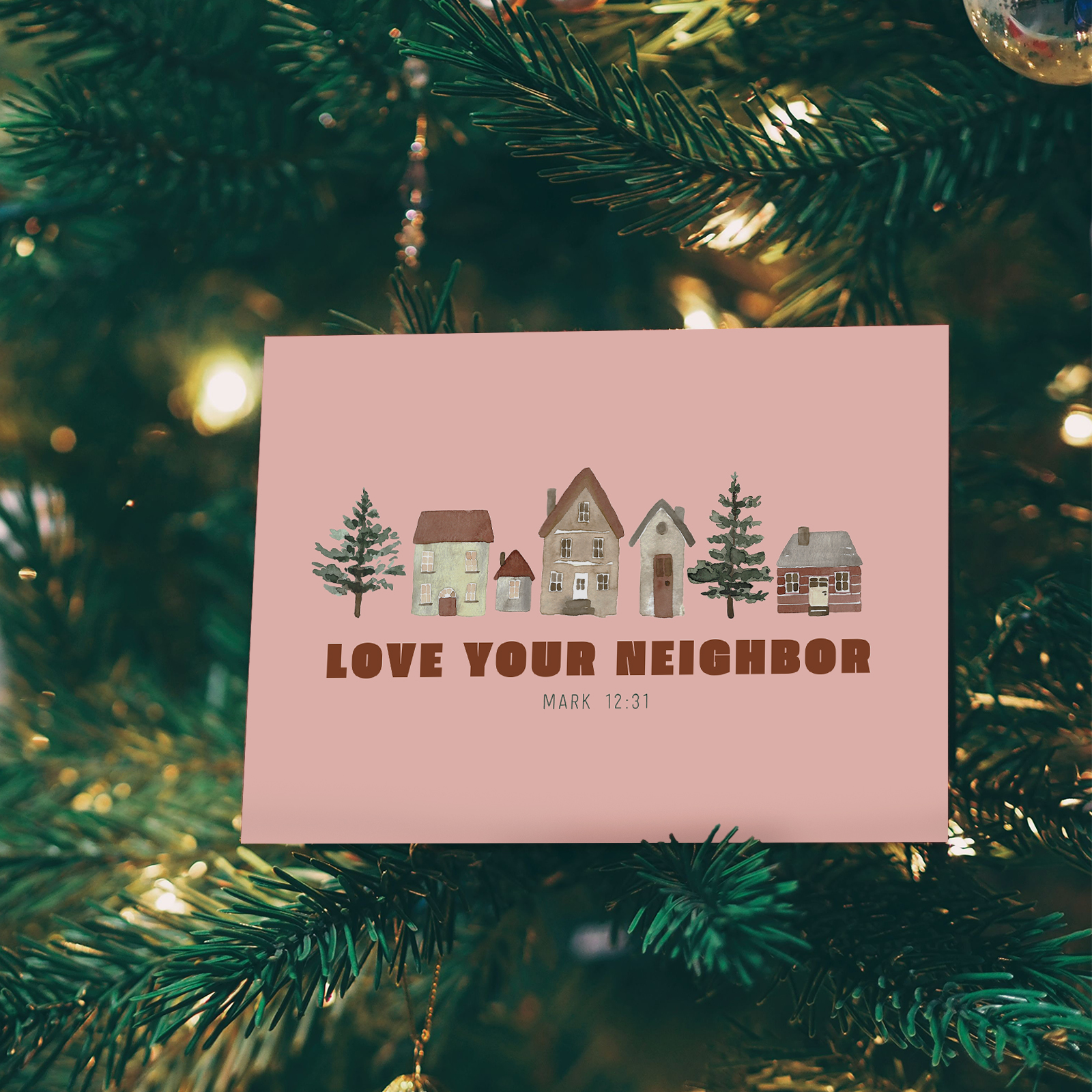 Postkarte - Love your neighbor