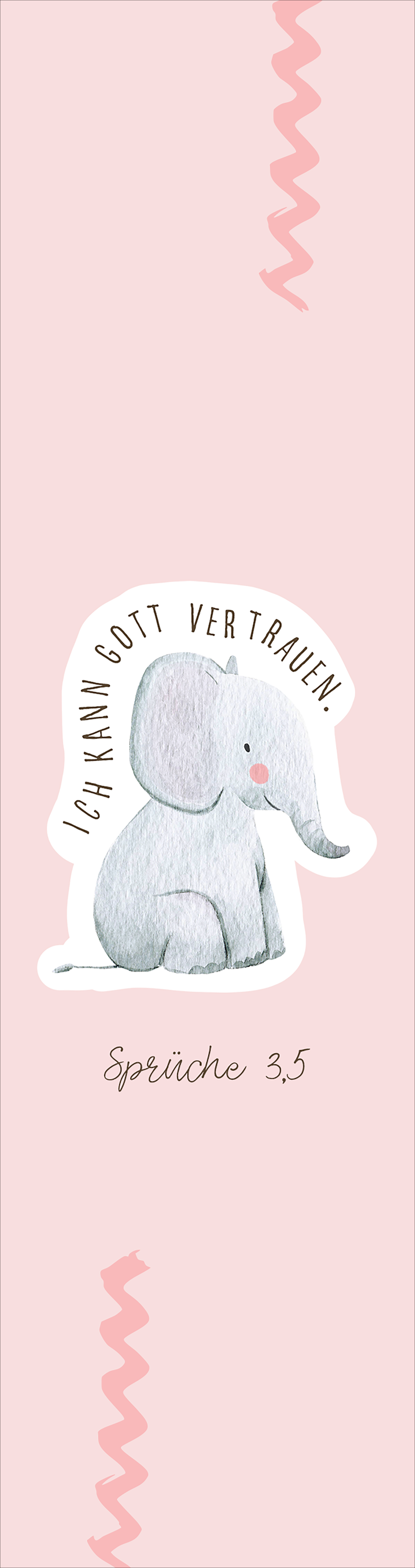 Lesezeichen für Kinder - Ich kann Gott vertrauen - Affirmation