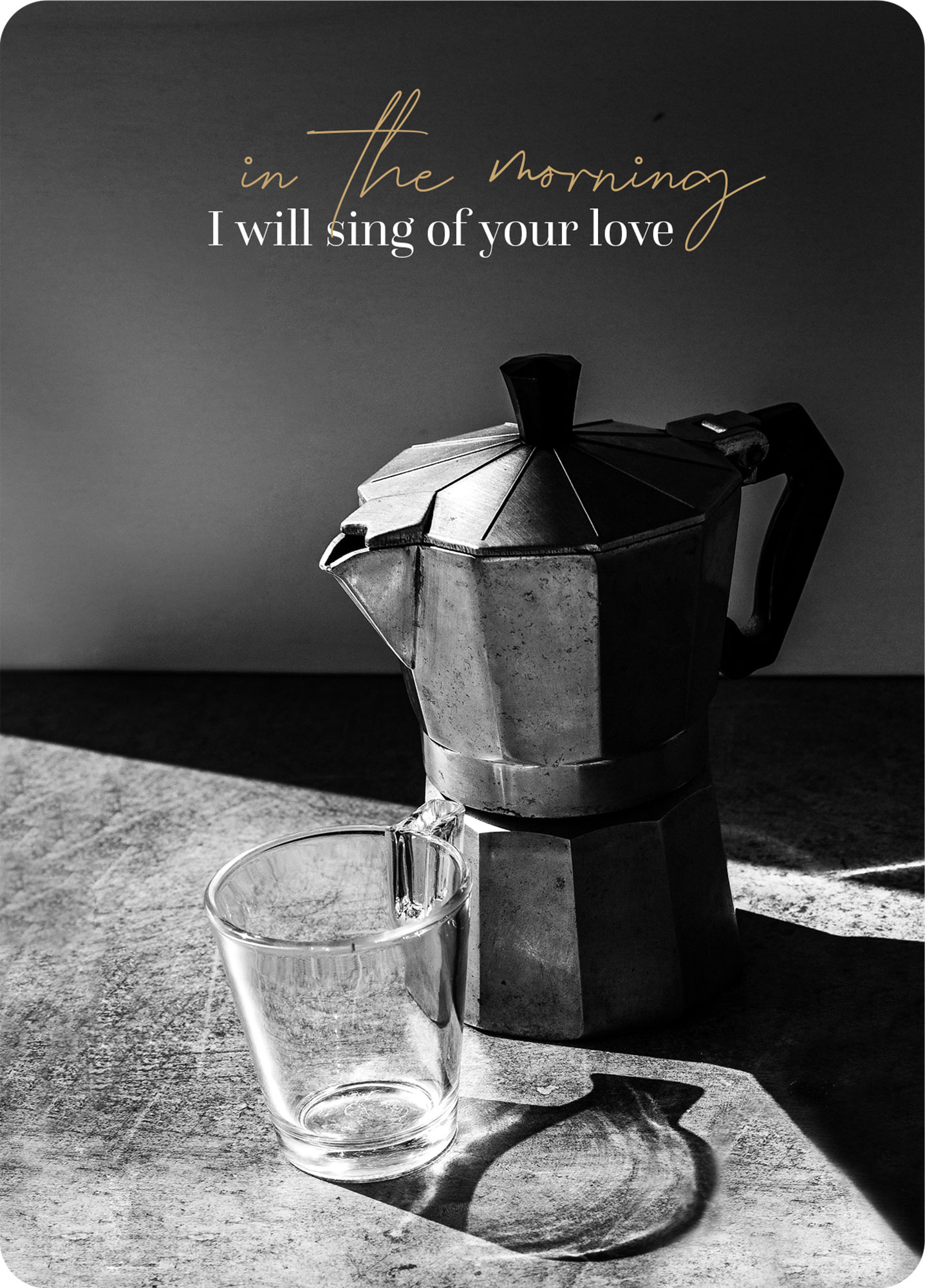 Big Blessing Black & White Postkarte – I will sing of your love XL-Postkarte Big Blessing - I will sing of your love