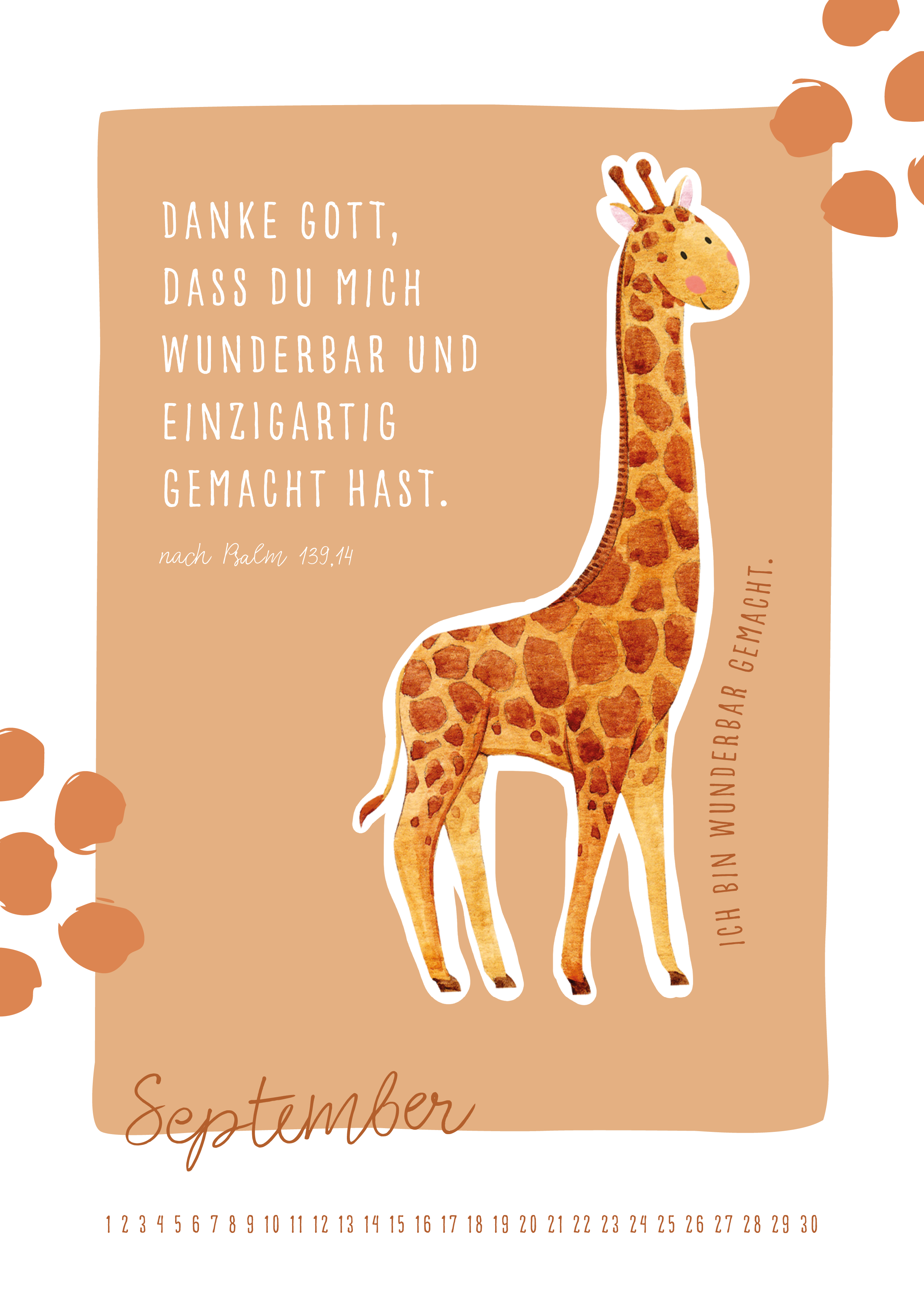 Immerwährender Kinderkalender - Das bin ich - Affirmationen