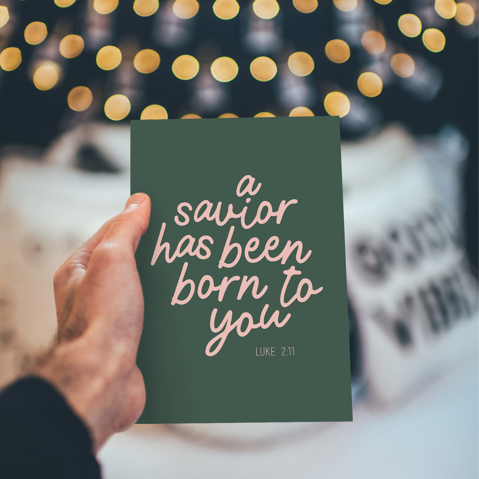 Postkarte - a savior has been born to you