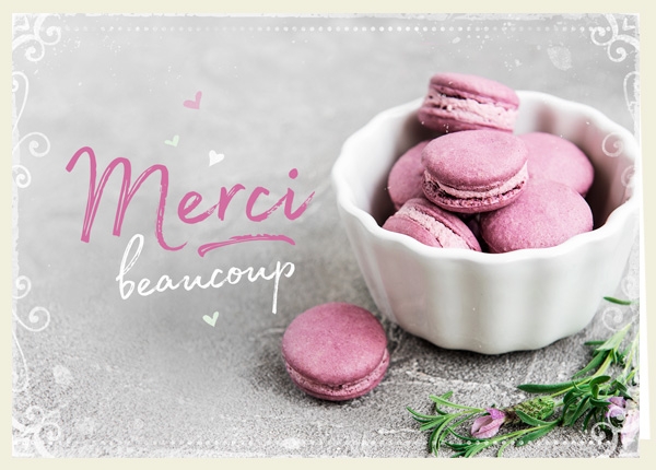 Faltkarte - Merci