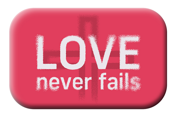 Magnet Mag Blessing - Love never fails (rot)