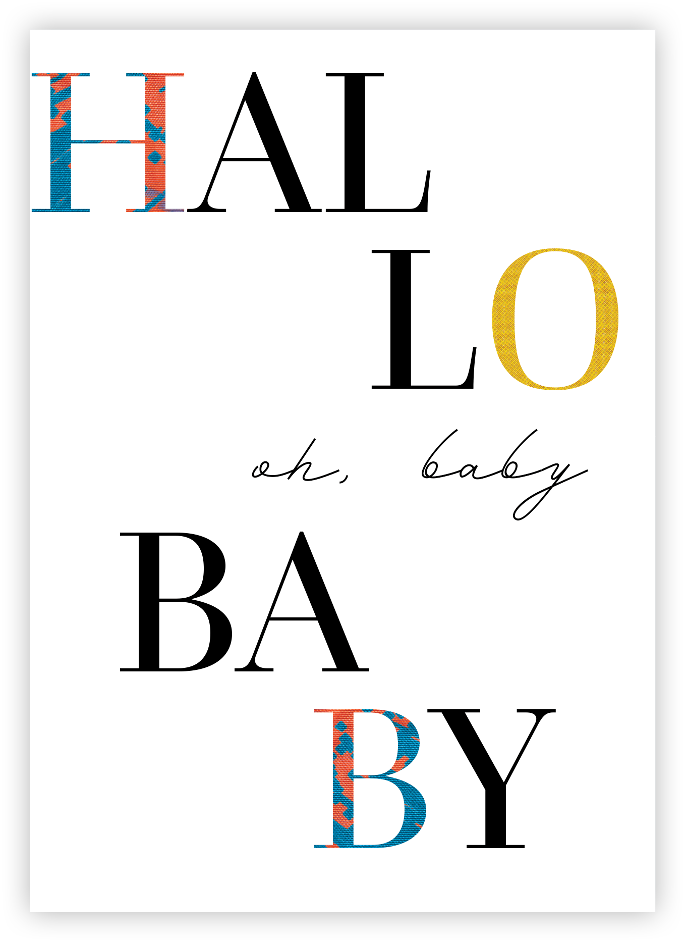 Faltkarte Naturpapier - Oh, Baby (Zur Geburt)