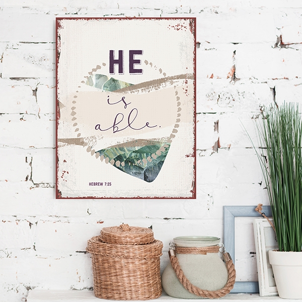 Metallschild groß - He is able Metallschild groß - He is able