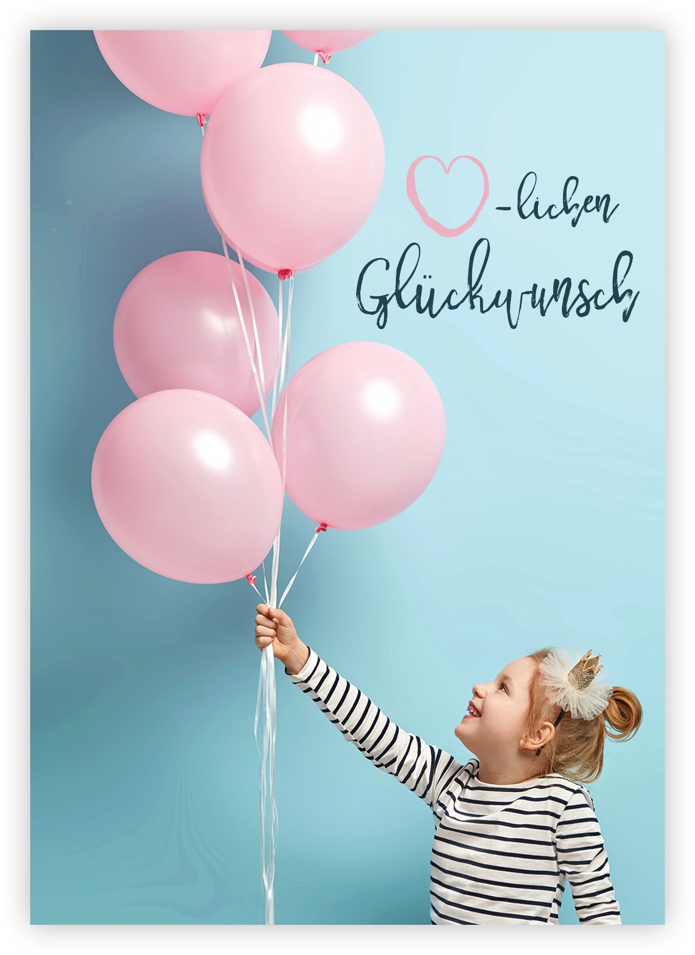 Faltkarte - Herzlichen Glückwunsch (Luftballons)