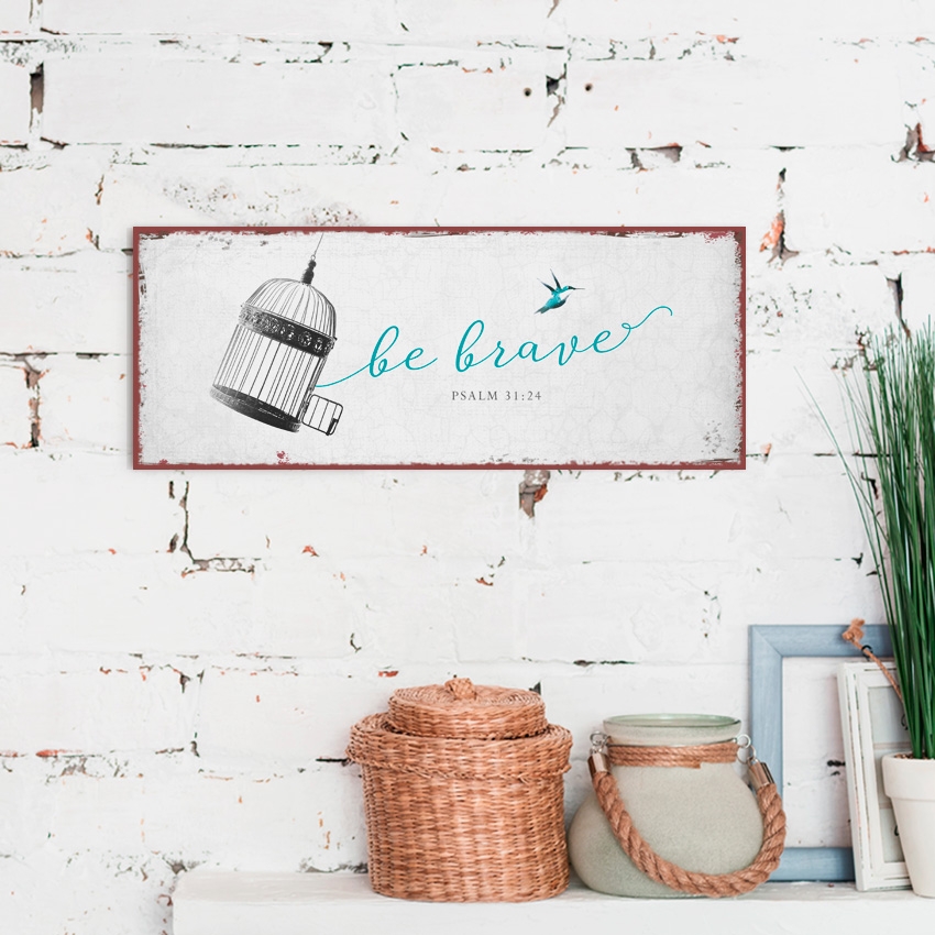 Metallschild lang - Be brave Metallschild lang - Be brave