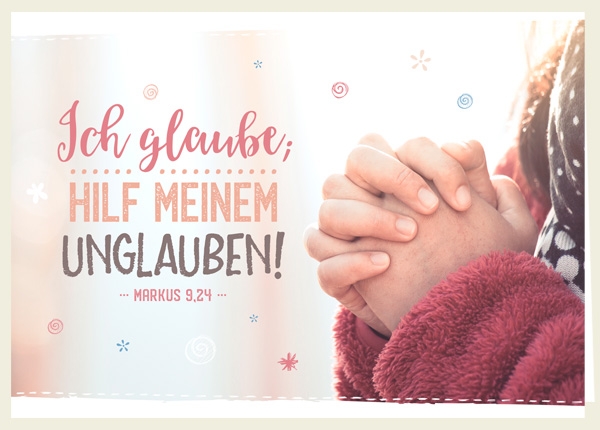 Faltkarte - Ich glaube (Hände) Faltkarte - Ich glaube (Hände)