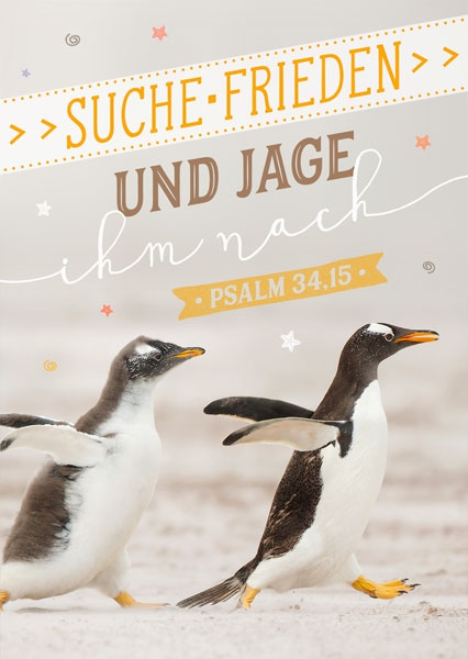 Postkarte - Jahreslosung 2019 (Pinguine)