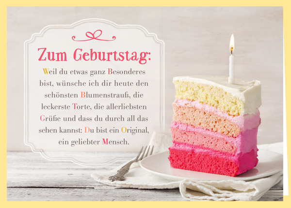 Faltkarte - Geburtstagsgrüße Faltkarte - Geburtstagsgrüße