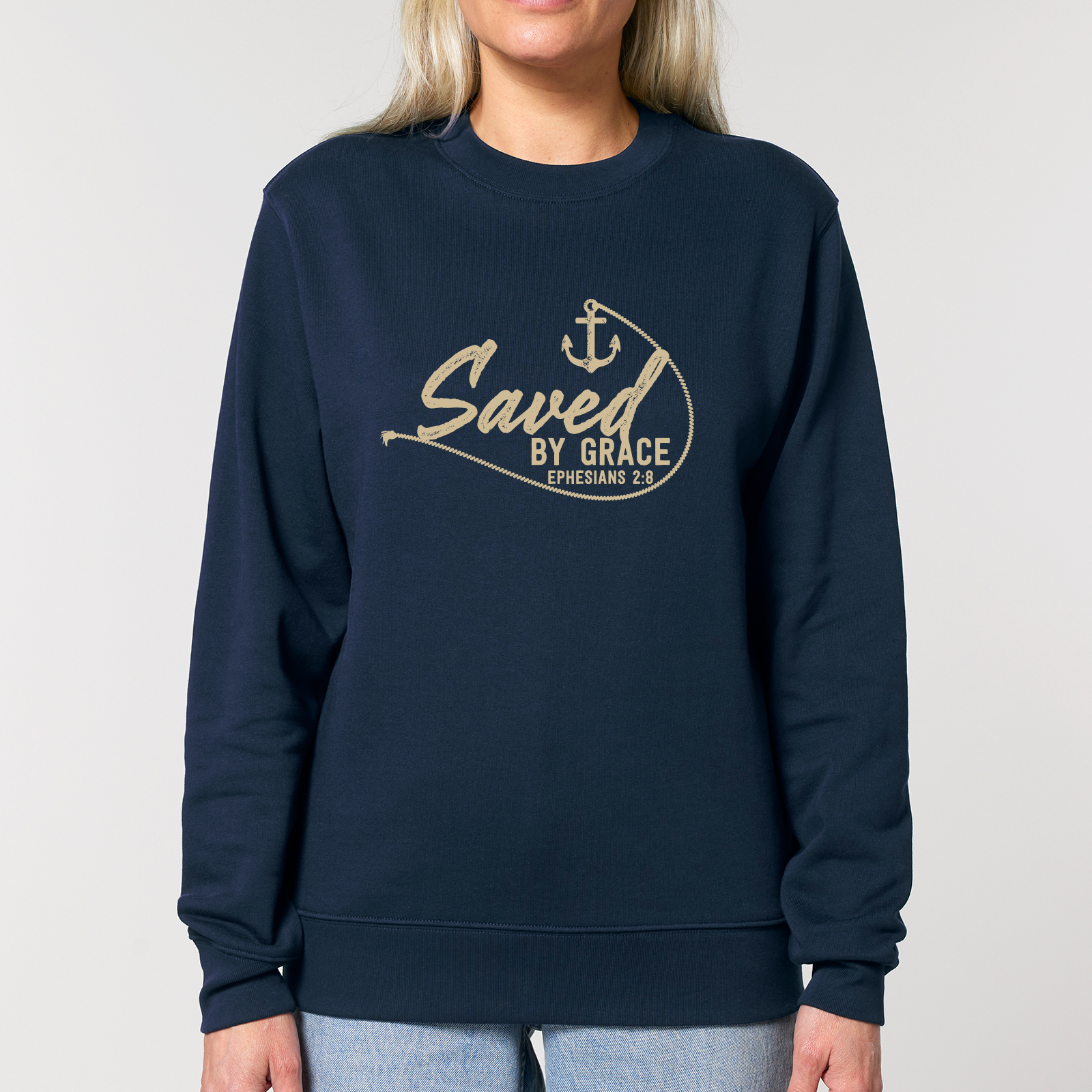 Sweater Saved (dunkelblau)-XS