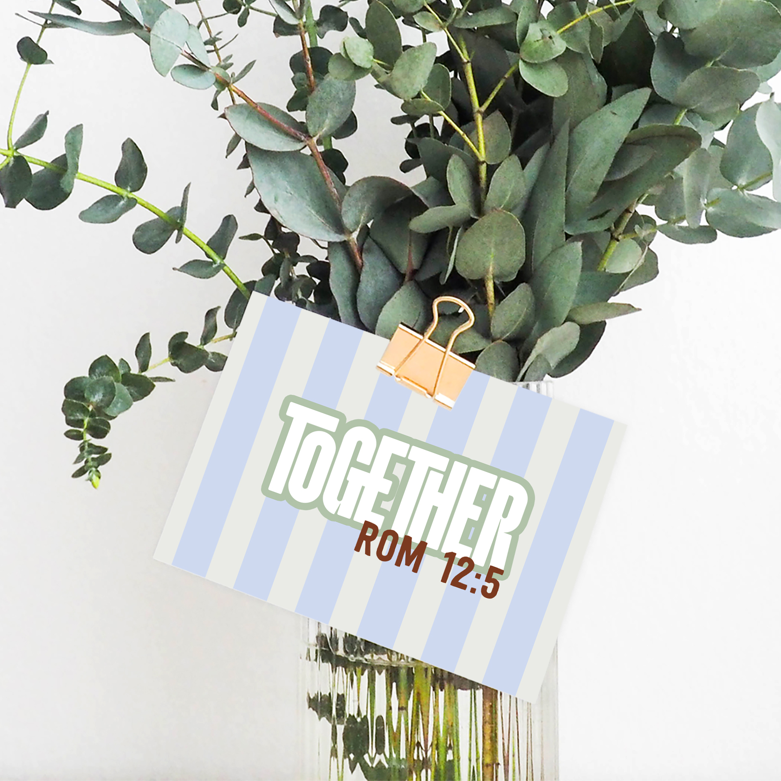 Minigrußkarte - Together - Römer 12,5