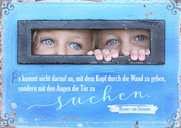 Postkarte - Die Tür suchen Postkarte - Die Tür suchen