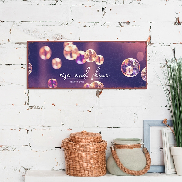 Metallschild lang - Rise and shine Metallschild lang - Rise and shine