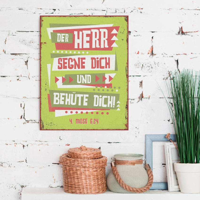 Metallschild groß - Segne und behüte Metallschild groß - Segne und behüte