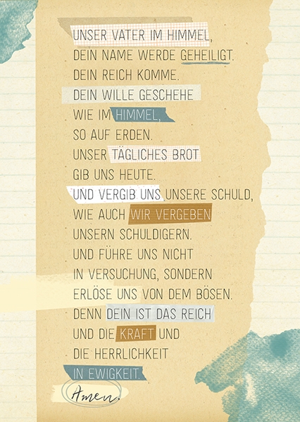 Postkarte - Vaterunser Postkarte - Vaterunser