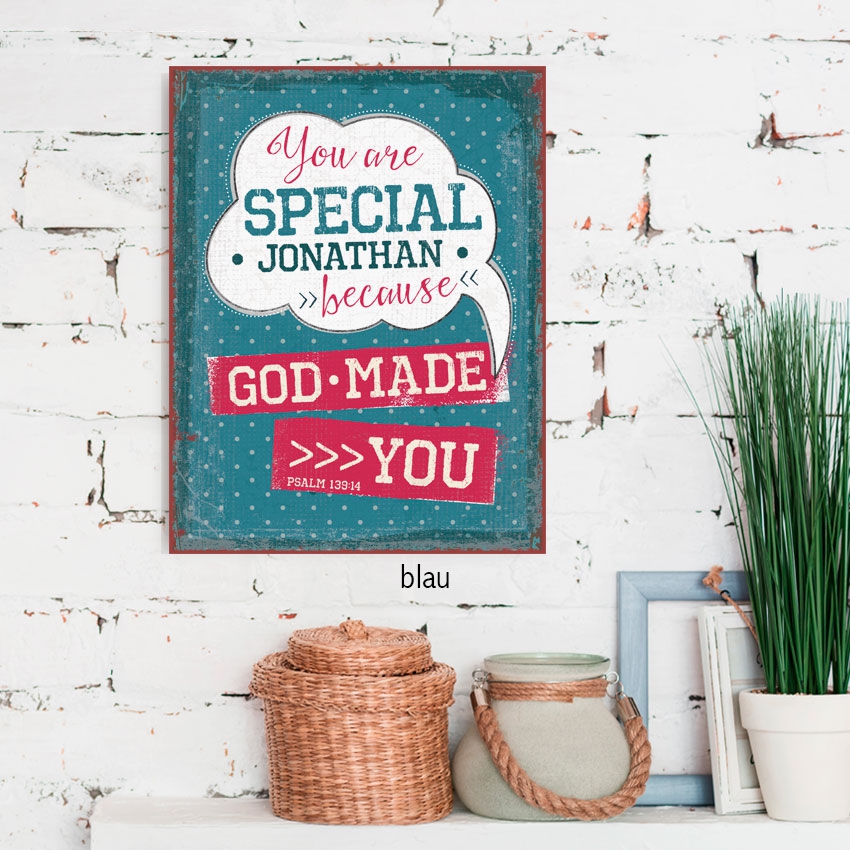 Persönliches Metallschild groß - You are special Persönliches Metallschild groß - You are special