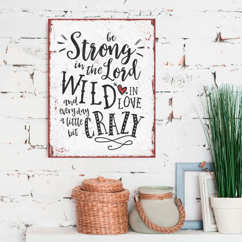 Metallschild groß - A little bit crazy Metallschild groß - A little bit crazy