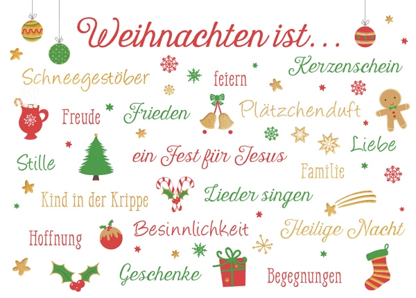 XL-Postkarte Big Blessing Gold - Weihnachten ist ...