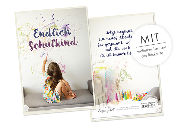 Faltkarte - Endlich Schulkind (Farbe)