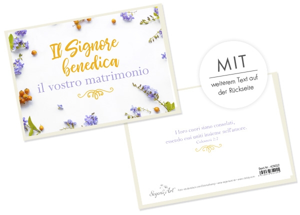 Faltkarte - Il Signore benedica Faltkarte - Il Signore benedica