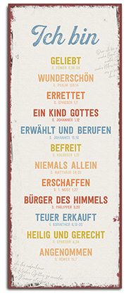 Metallschild lang – Identität Metallschild lang - Identität