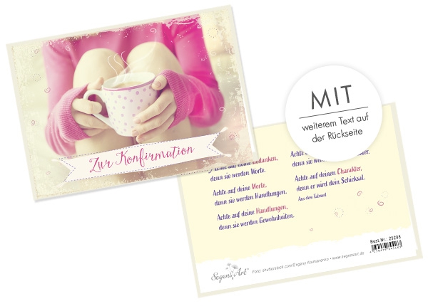 Faltkarte - Konfirmation - Achte auf deine Worte Faltkarte - Konfirmation - Achte auf deine Worte