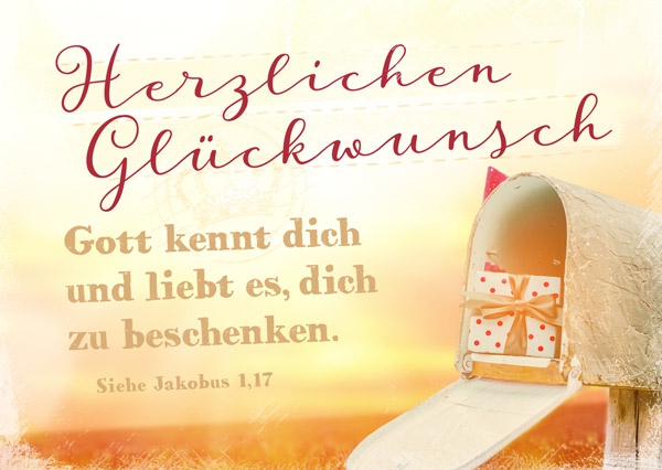 Postkarte - Herzlichen Glückwunsch (Briefkasten) Postkarte - Herzlichen Glückwunsch (Briefkasten)