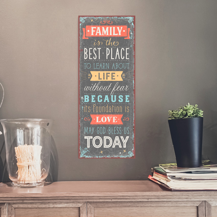 Metallschild lang - Family Metallschild lang - Family