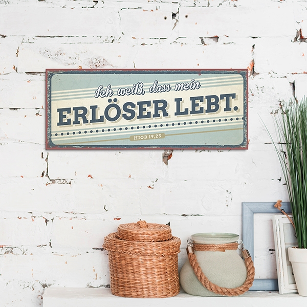 Metallschild lang - Erlöser Metallschild lang - Erlöser