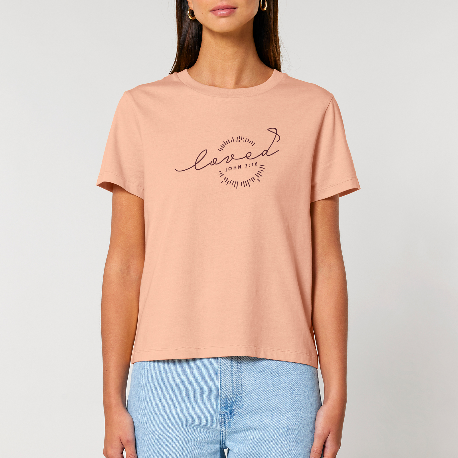 T-Shirt loved (orange-rot)-XXL