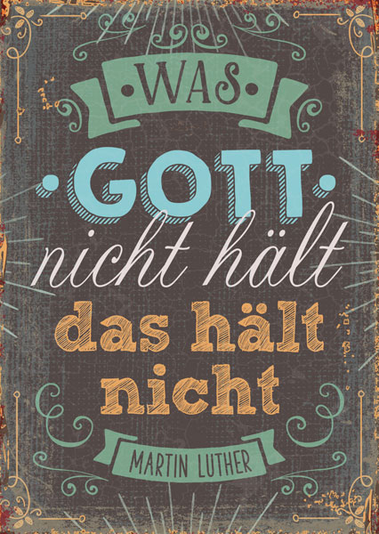 Postkarte - Gott hält