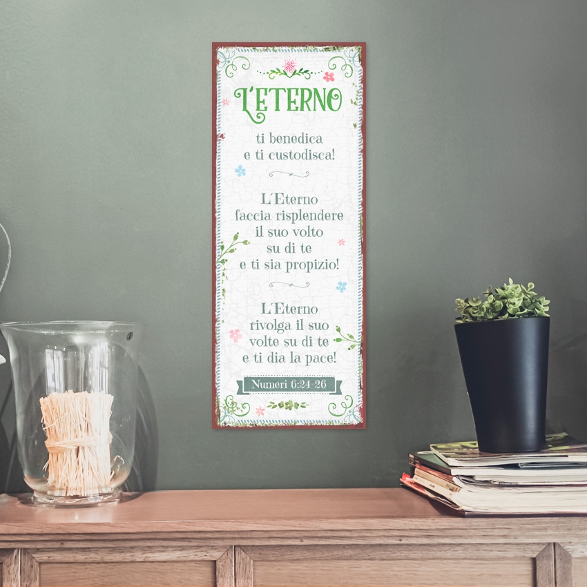 Metallschild lang - L'Eterno ti benedica Metallschild lang - L'Eterno ti benedica