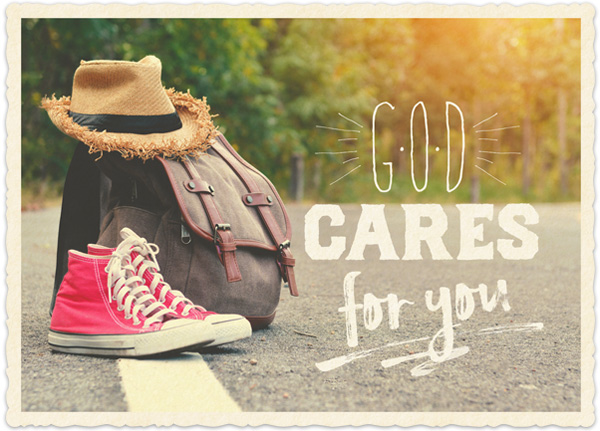 XL-Postkarte Big Blessing - God cares