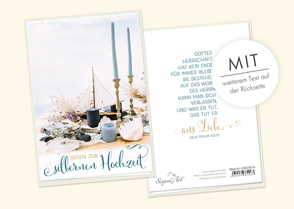 Faltkarte -  Zur silbernen Hochzeit - aus Liebe