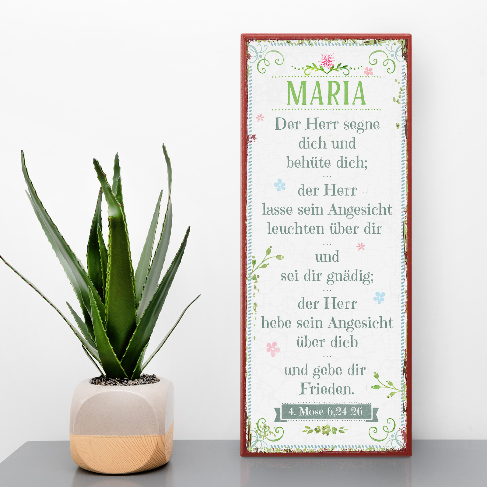 Persönliches Metallschild lang - Der Herr sei dir gnädig